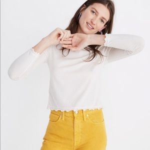 Madewell Lettuce Edge Long-Sleeve Tee NWOT